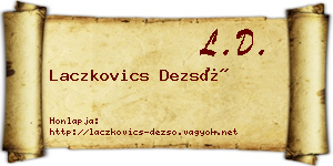 Laczkovics Dezső névjegykártya